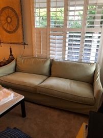 Crate and Barrel Keeley Sofa-Light Green Slipcover