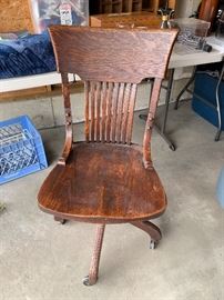 Antique Oak Office Chair
