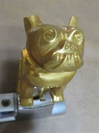 Mack Truck Gold Bull Dog Metal Hood Ornament Emblem with Base 87931 
