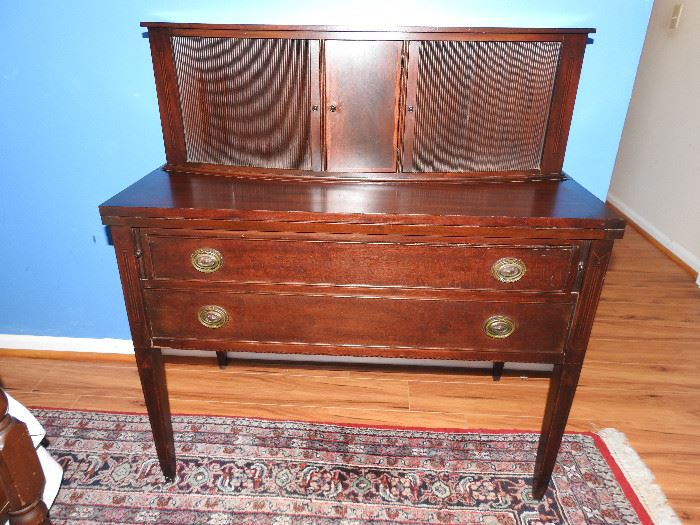 Sweet Desk w/Tambour Doors by Colonial Mfg Co.