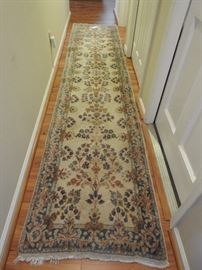 Hand knotted runner, 2 1/2' X 11 1/2'