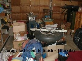 garage not finished - Thursday more photos