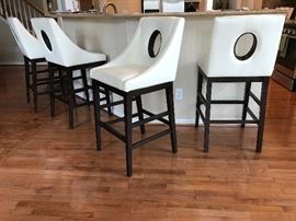 SunPan leather bar stools
