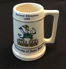Notre Dame '88 Championship stein