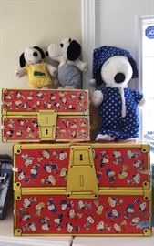 Vintage Snoopies with clothes