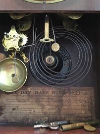 Interior view of clock