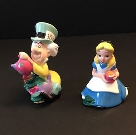 Mad Hatter & Alice salt and pepper shakers