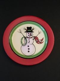 Snowman plate by Gail Pittman