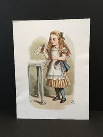 Vintage Alice in Wonderland lithograph