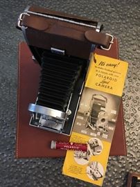 Vintage Polaroid camera ad case