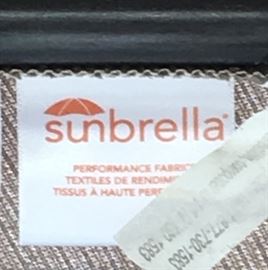 Maker's label for umbrella fabric
