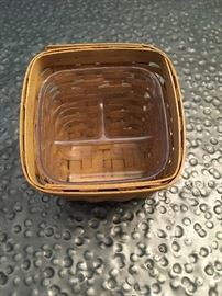 Longaberger small basket with divided liner