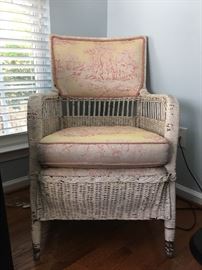 Antique wicket chair