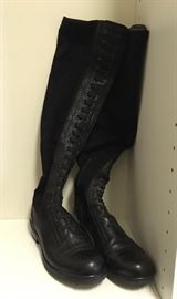 Tall lace up boots