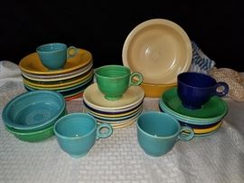 34 piece collection of Vintage Fiestaware colorful pottery https://ctbids.com/#!/description/share/132024