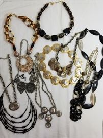 10 piece collection of costume jewelry necklaces. https://ctbids.com/#!/description/share/132057