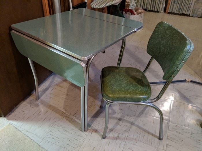 $50  Green table with 2 chairs