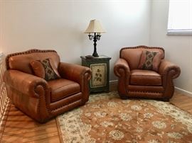Loren Mitchell Collection Leather Chairs