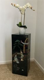 Inlaid Asian Style Pedestal