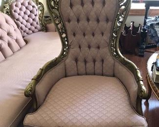 One of a pair of chairs