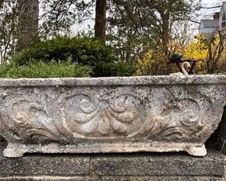 Cast stone planter
