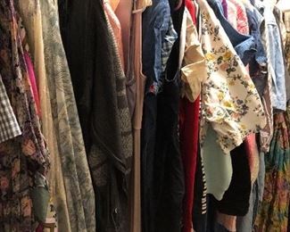 Racks of clothing