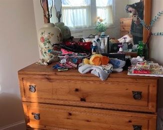 Dresser with matching chest of drawers