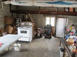 electric range and fridge