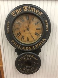 Baird Advertising Clock, Philadelphia, The Times bright News