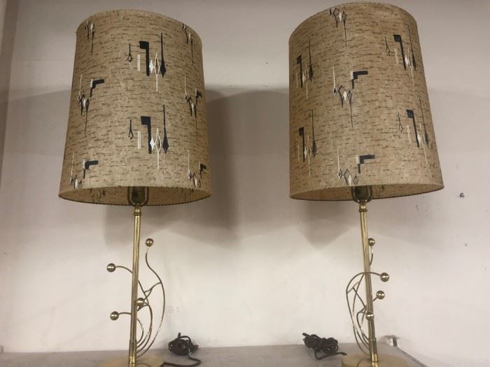 Pair of 1950's Modern Lamps