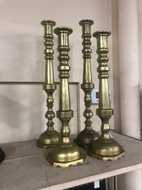 Antique brass candle sticks