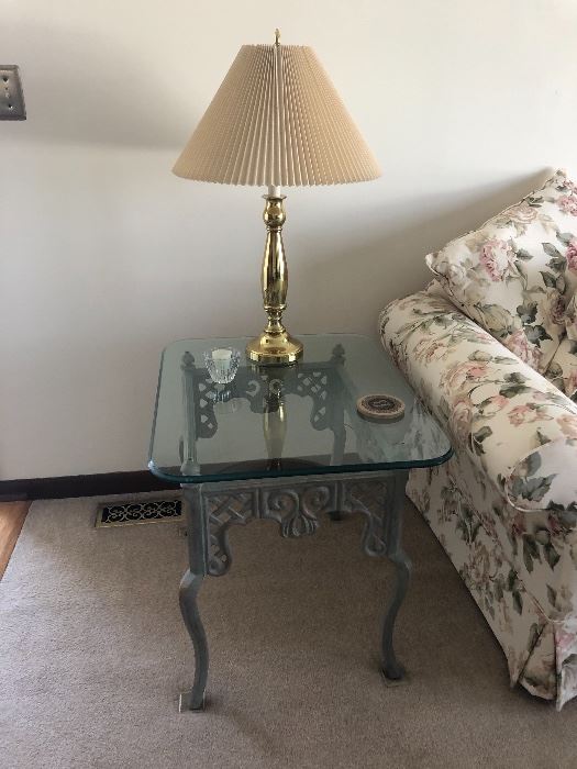 End table, lamp