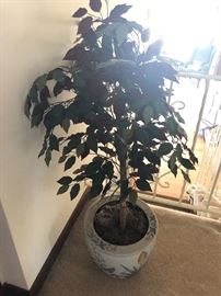 ficus tree, artificial with planter