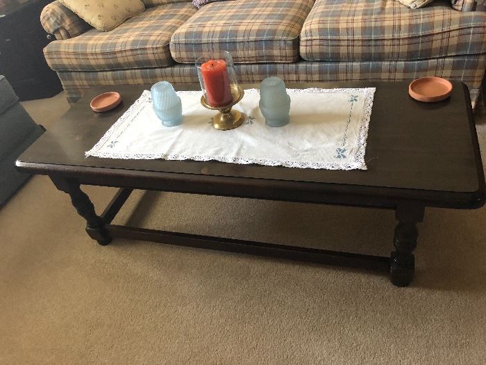 wooden coffee table