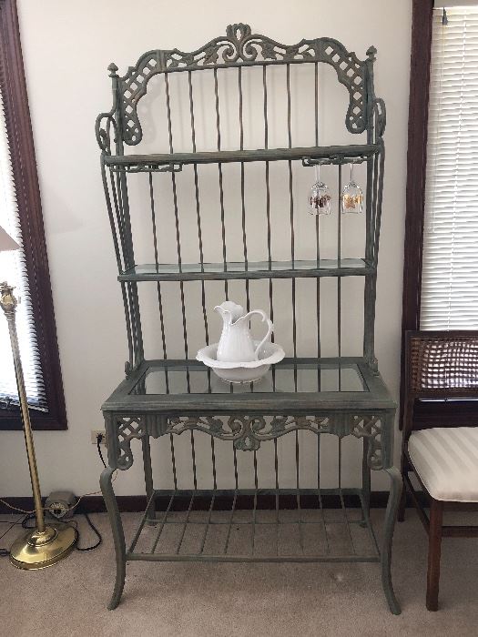 Wrought iron bakers' rack