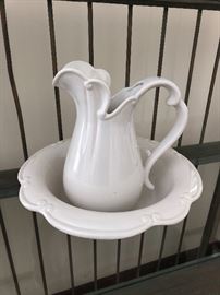 Royal Haeger Scalloped pitcher; Haeger USA bowl