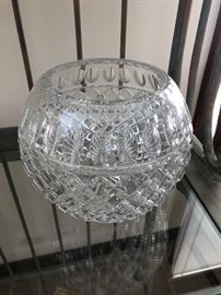 Vintage Diamond cut crystal rose bowl