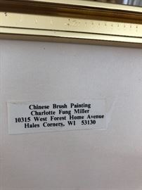 Charlotte Fung Miller original signed Chinese brush painting