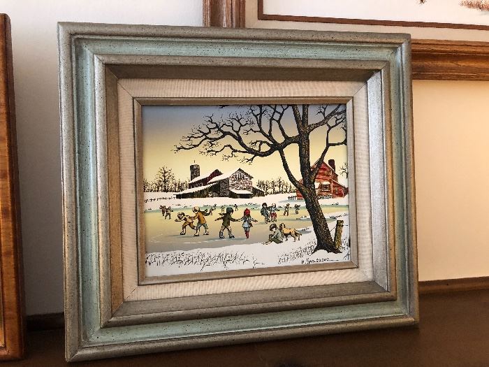 HARGROVE ice skating painting