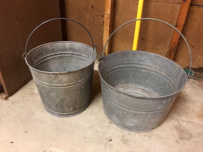 Galvanized buckets