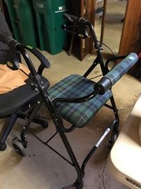 padded walker with seat