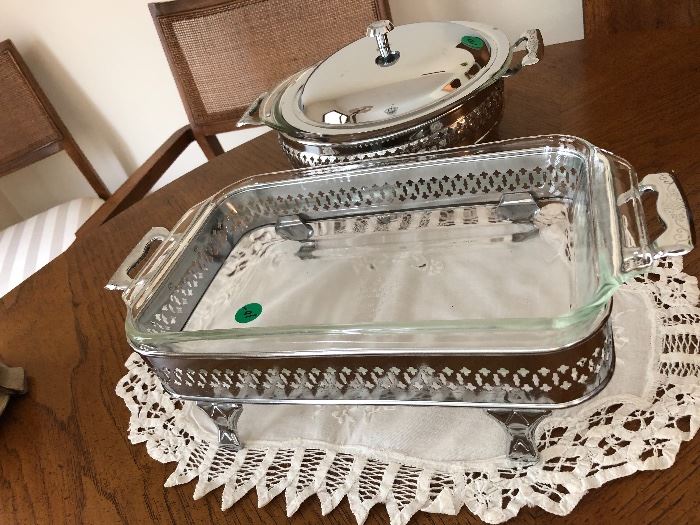 Silver plate serving