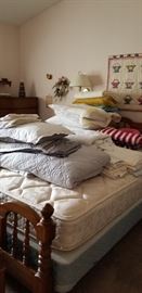 COMPLETE BED  --  COMFORTOR SET  --LOTS OF NICE BLANKETS  --  PILLOWS  ETC.