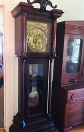 19th century FINE tall case clock that was featured in Steamboat House in New Iberia 