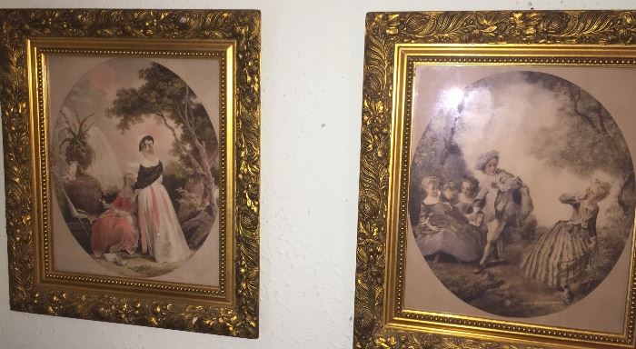 early French framed prints