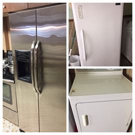 PLUS we have like new stainless refrig, stainless electric stove and dryer, and freezer