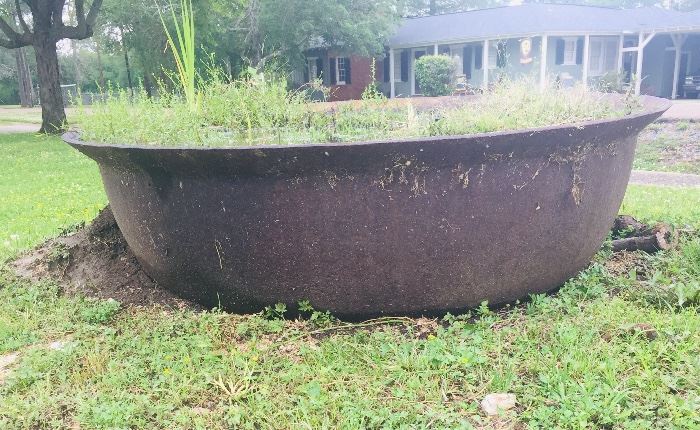 5 Foot Early Iberia Parish Cast Iron Sugar Kettle