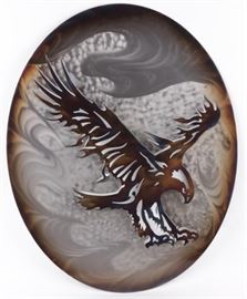 Lot 364 - Art Stainless Steel Eagle Cut Out Wall Hanging