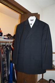 Men's black suit - 44Short; men's clothing 36-42 pant sizes; large to exlarge shirts and jackets