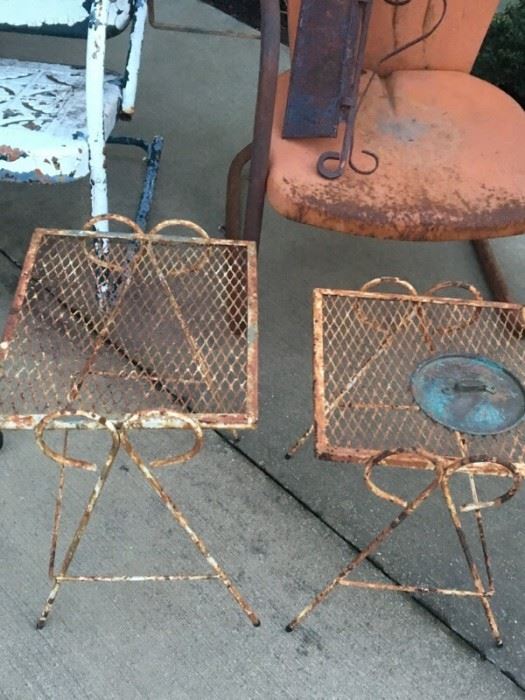 Vintage iron tables